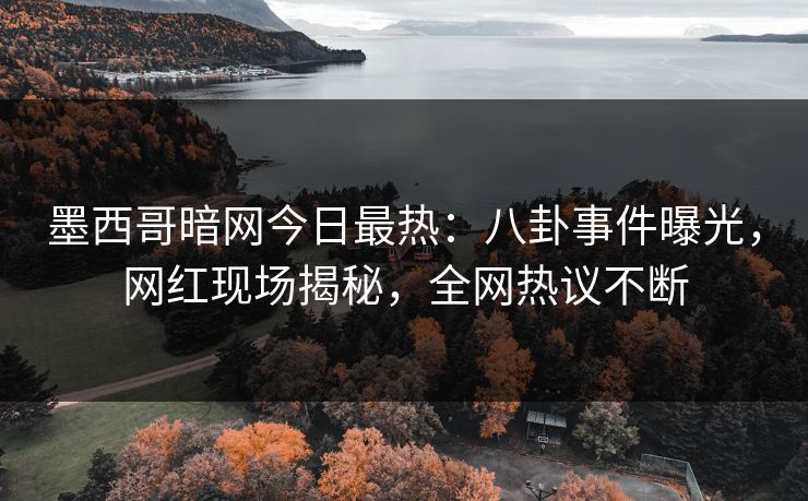 墨西哥暗网今日最热：八卦事件曝光，网红现场揭秘，全网热议不断